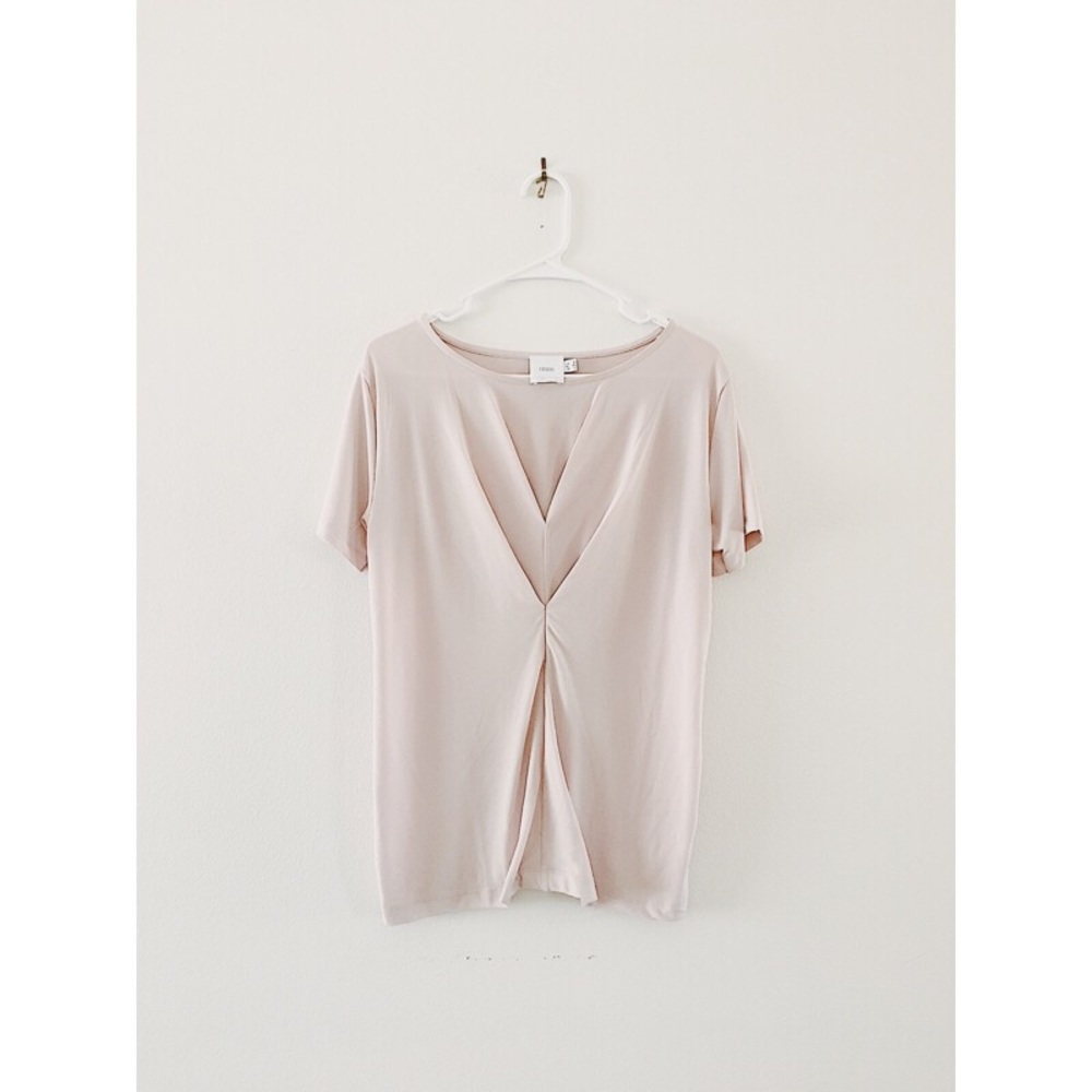 Maternity Front Pleat Short Sleeve Top